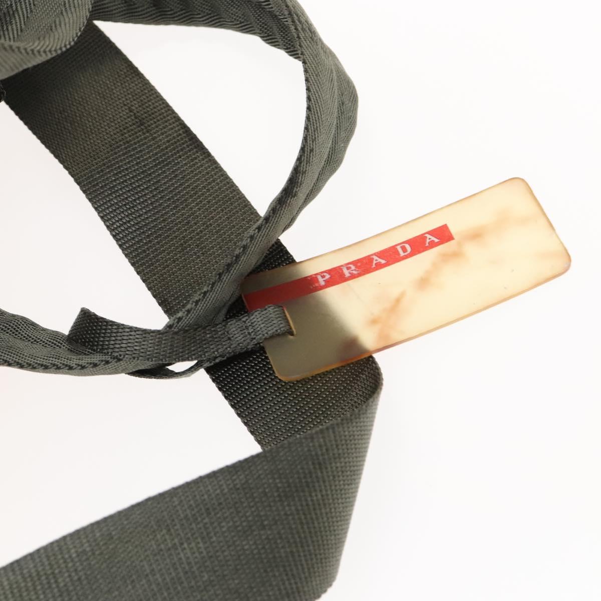 PRADA Sports Boston Bag Nylon Black Silver Auth ti3146