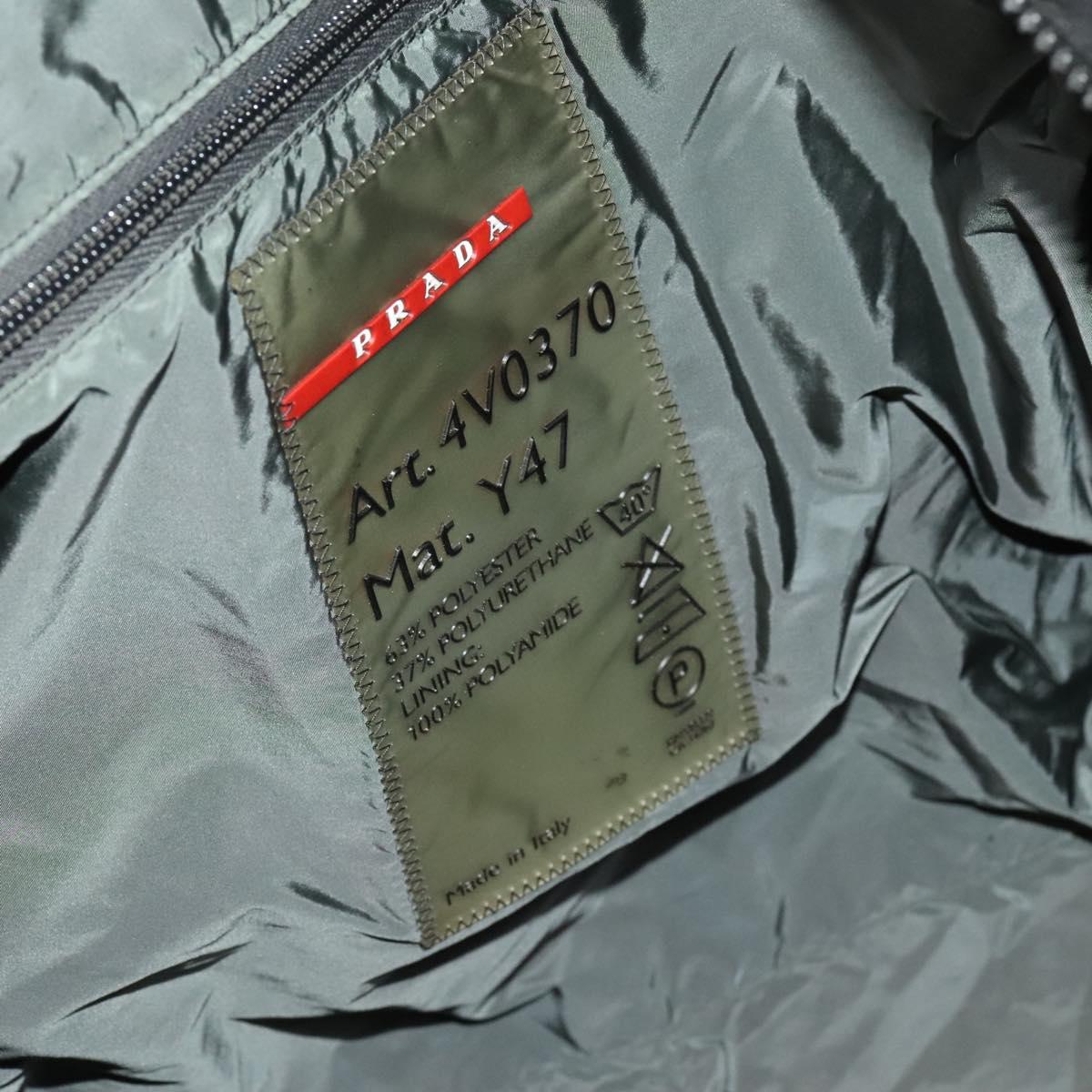 PRADA Sports Boston Bag Nylon Black Silver Auth ti3146