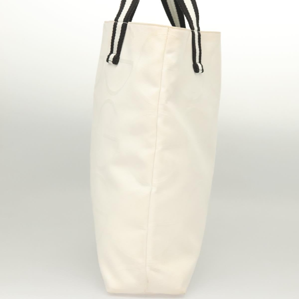 GUCCI Tote Bag Canvas White 123439 Auth ti3151