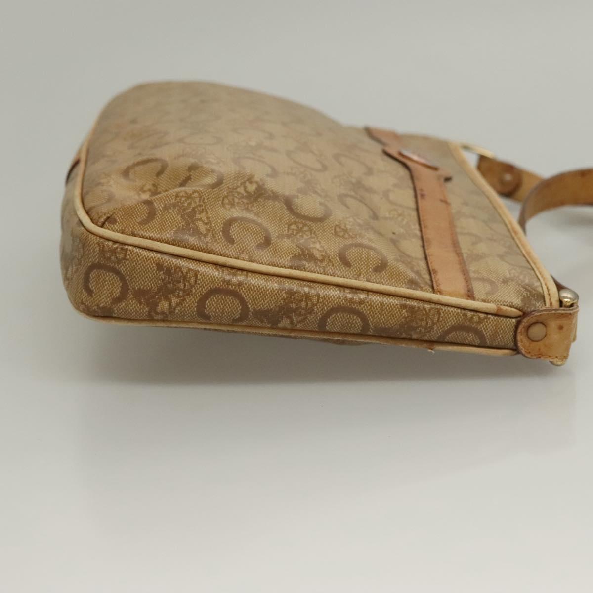 CELINE Macadam Canvas C Sulky Shoulder Bag 2Set Beige Brown Auth ti3152