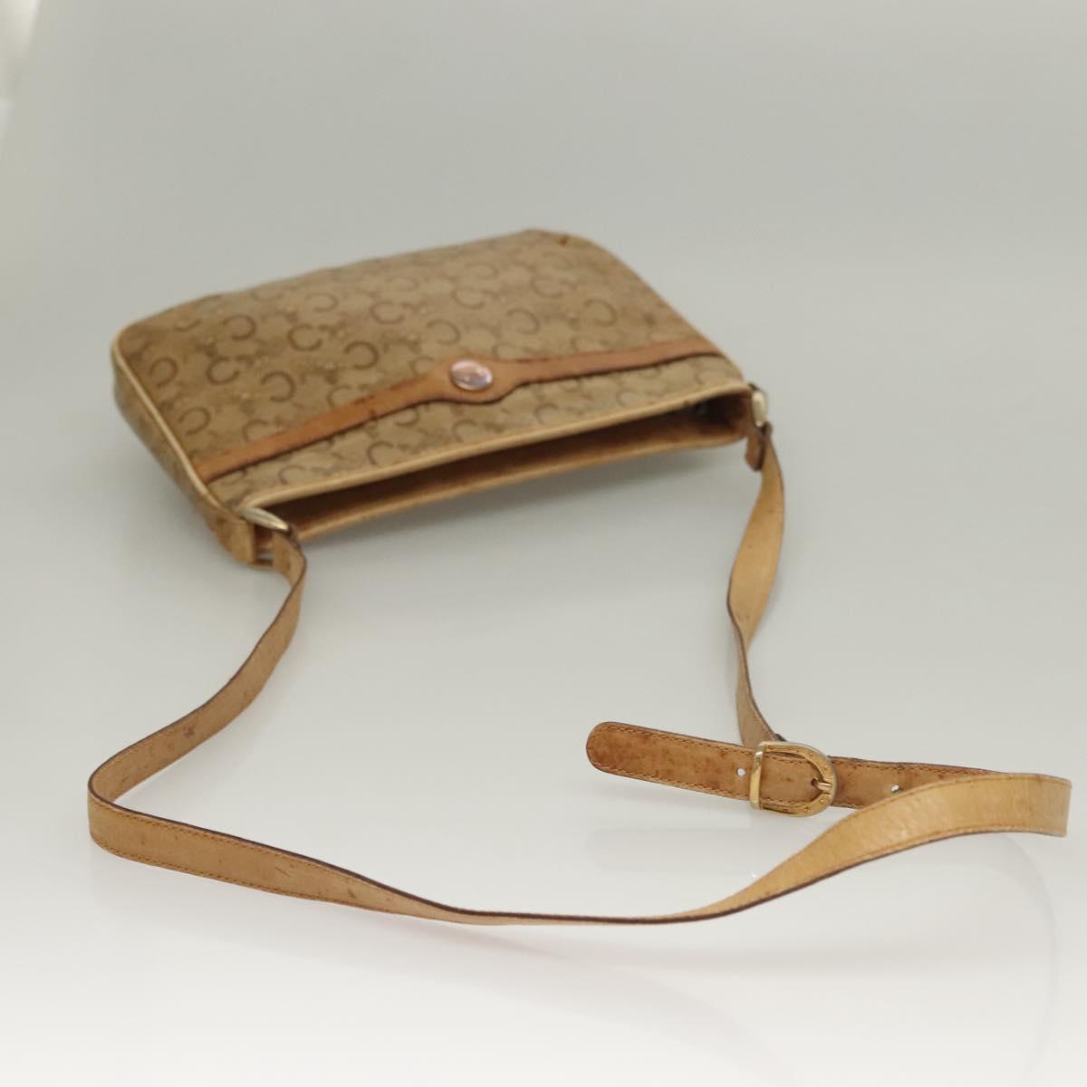 CELINE Macadam Canvas C Sulky Shoulder Bag 2Set Beige Brown Auth ti3152