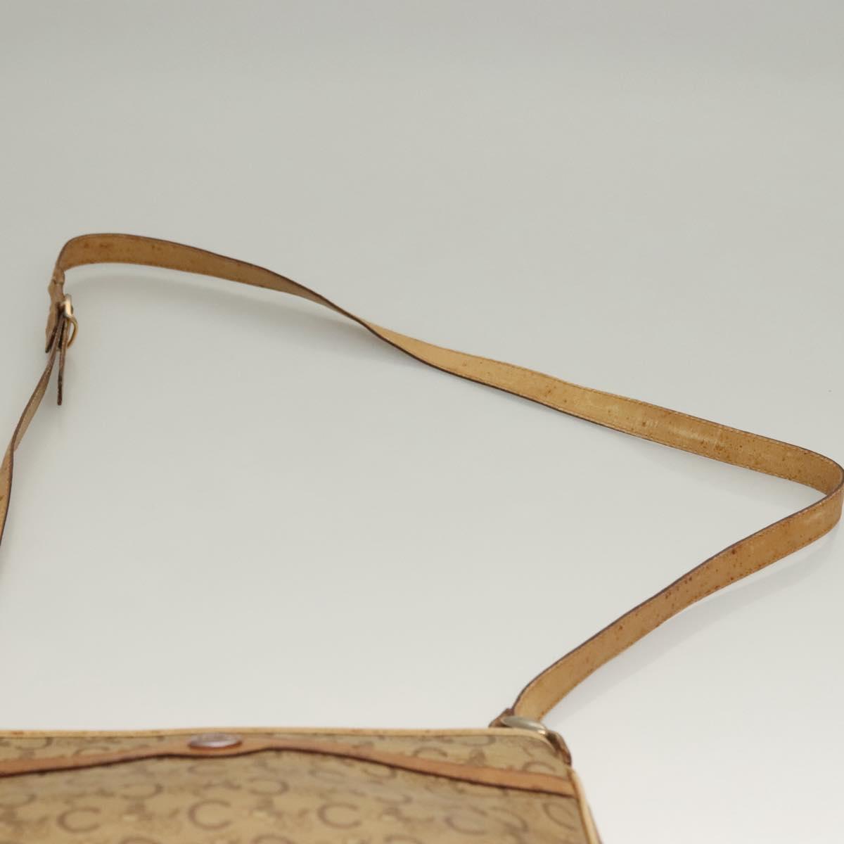 CELINE Macadam Canvas C Sulky Shoulder Bag 2Set Beige Brown Auth ti3152