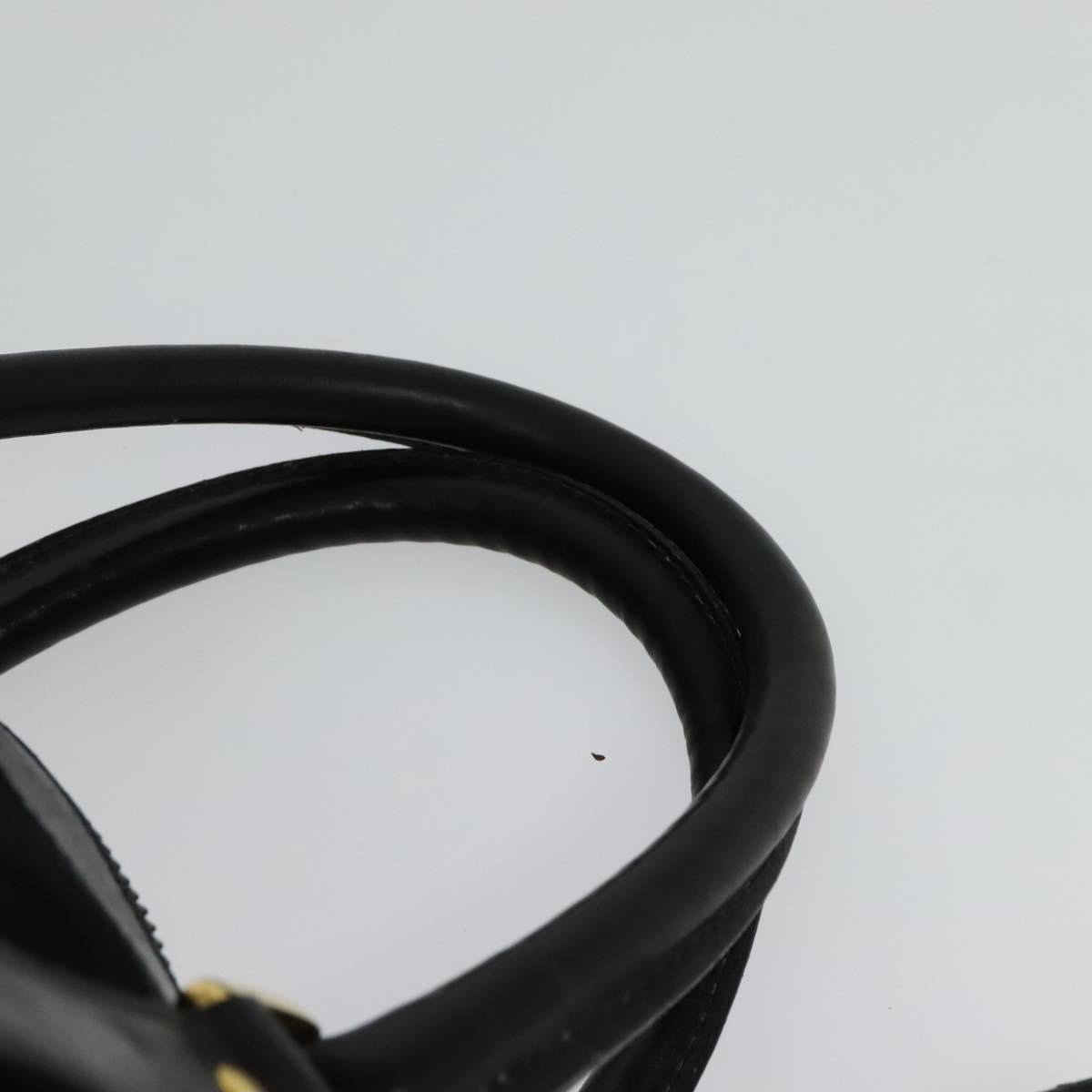 GUCCI Boston Bag Suede Black Gold Auth ti3160