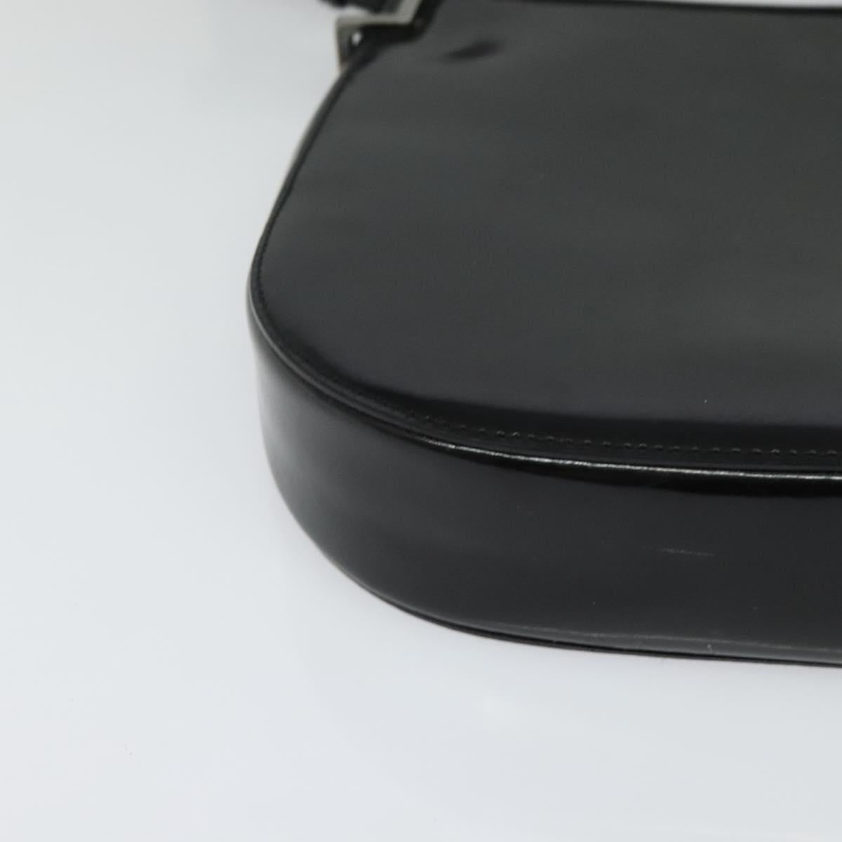 GUCCI Shoulder Bag Patent leather Black 001 3193 Auth ti3181