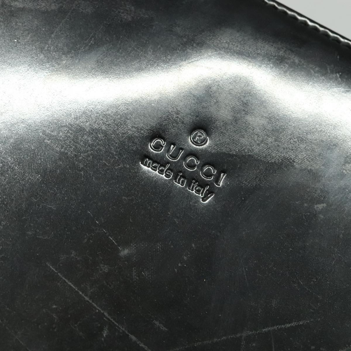 GUCCI Shoulder Bag Patent leather Black 001 3193 Auth ti3181