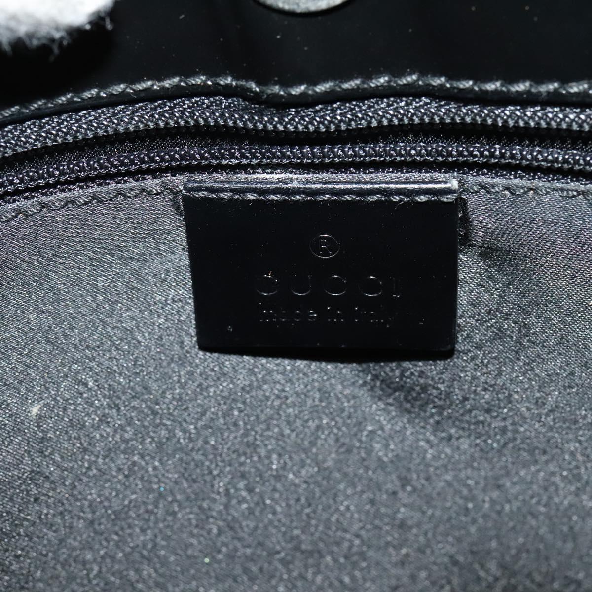 GUCCI Shoulder Bag Patent leather Black 001 3193 Auth ti3181
