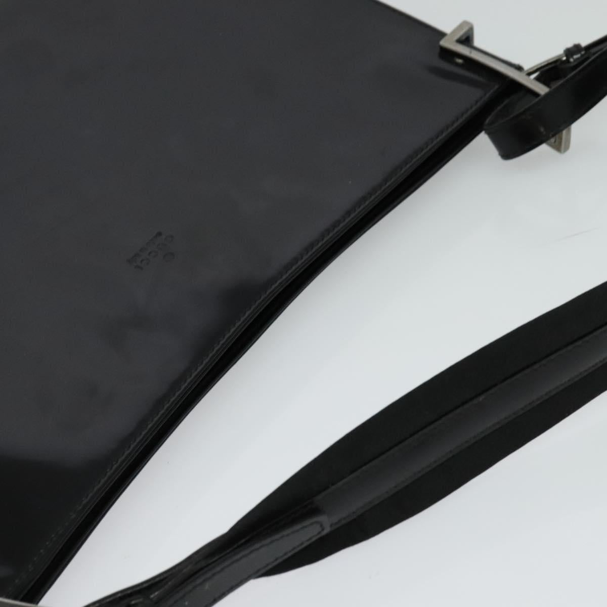 GUCCI Shoulder Bag Patent leather Black 001 3193 Auth ti3181