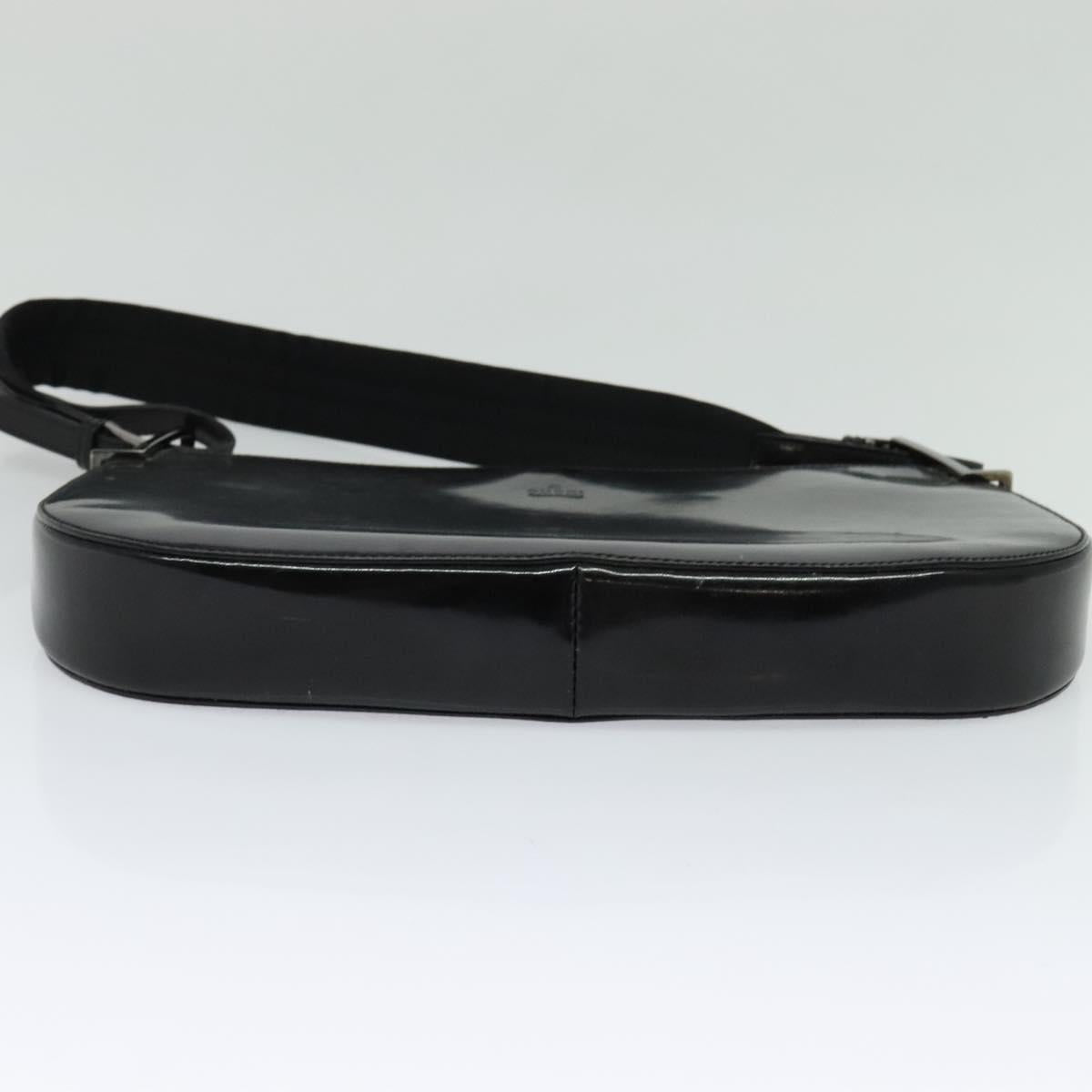 GUCCI Shoulder Bag Patent leather Black 001 3193 Auth ti3181
