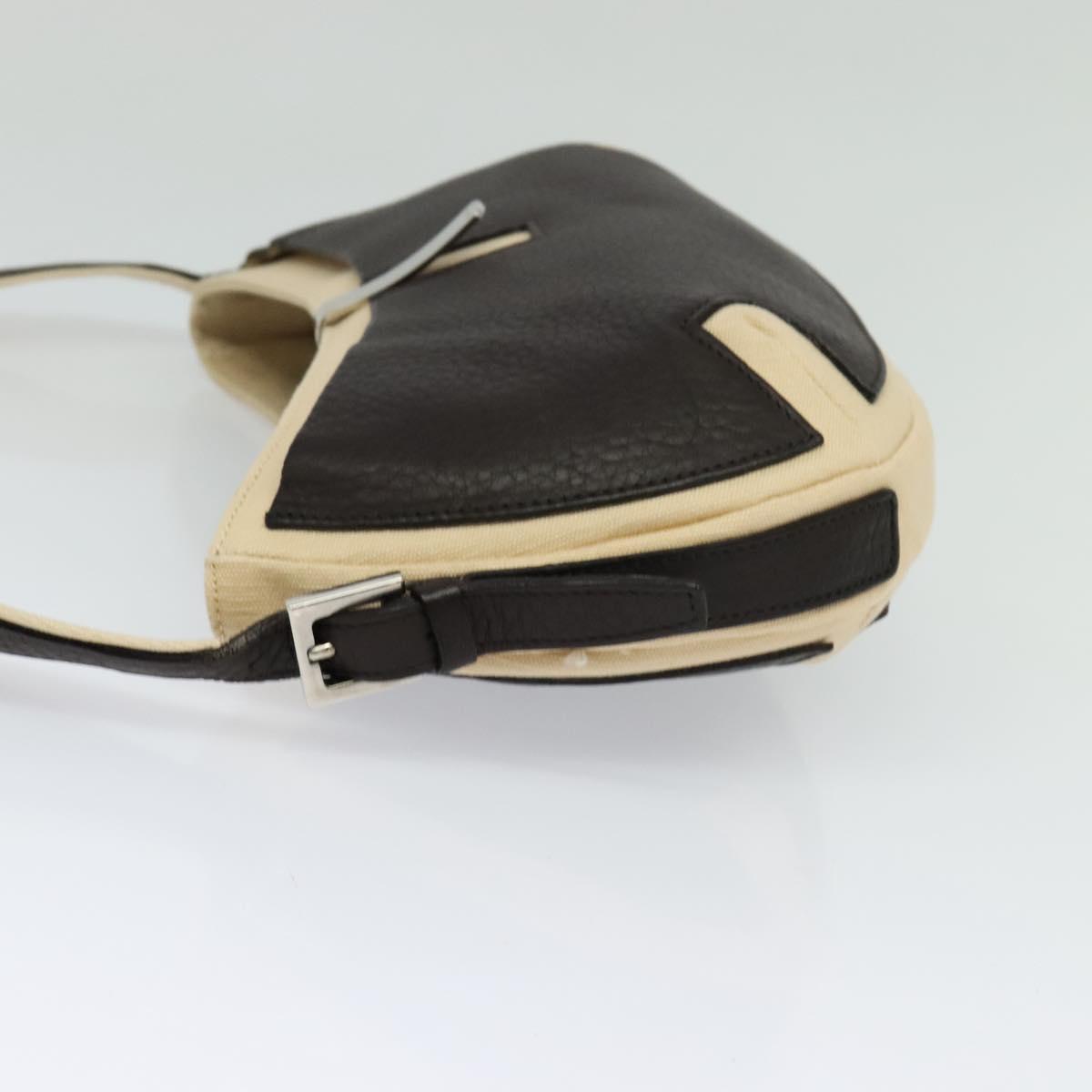 BALLY Shoulder Bag Leather Black Silver Auth ti3195