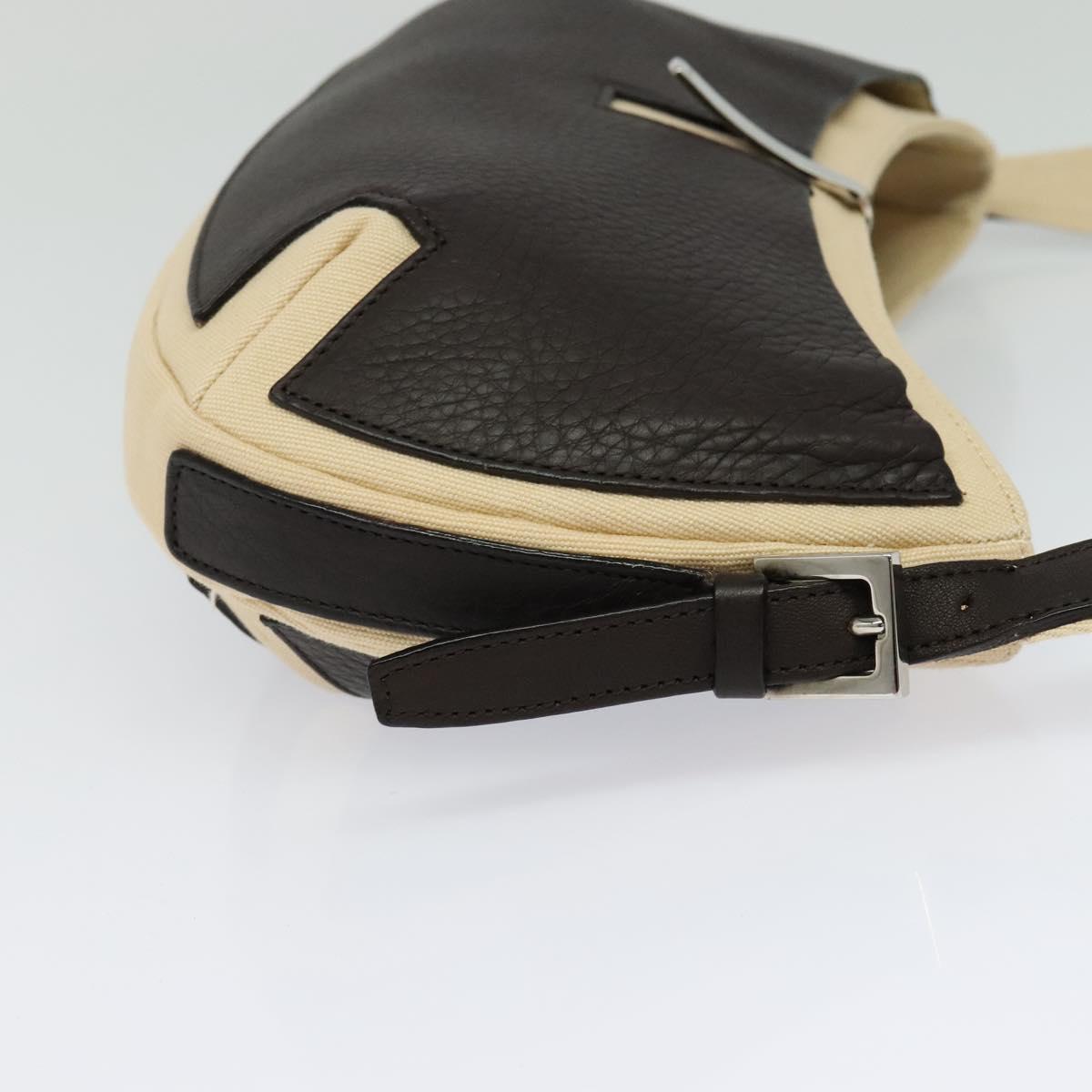 BALLY Shoulder Bag Leather Black Silver Auth ti3195