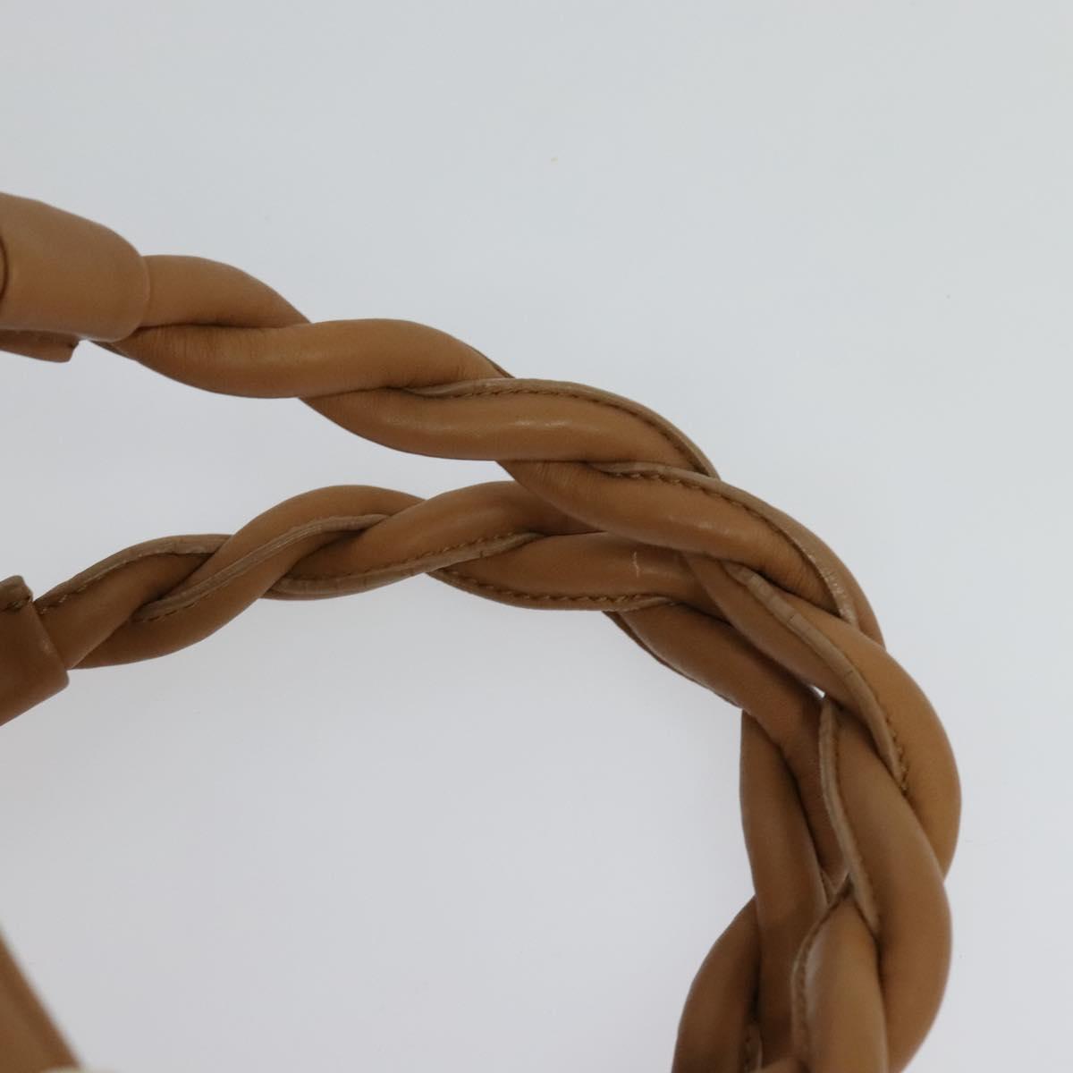 BALLY Hand Bag Leather Brown Gold Auth ti3209