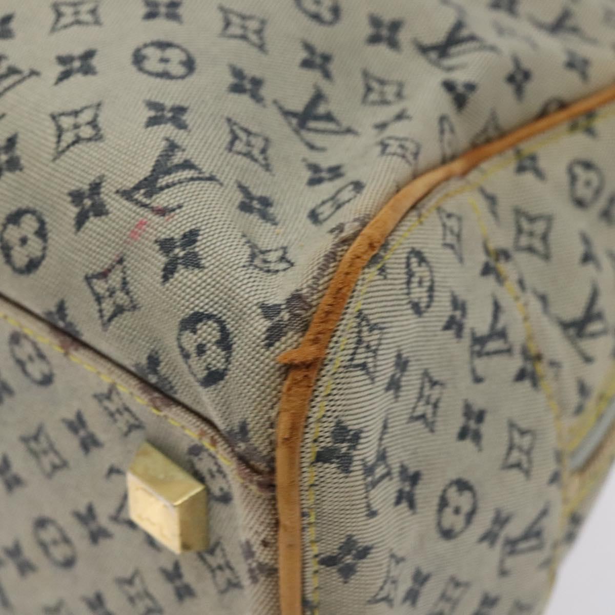 LOUIS VUITTON Monogram Mini Marie Hand Bag Blue M92003 LV Auth ti3219