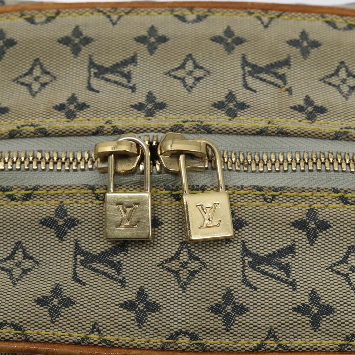 LOUIS VUITTON Monogram Mini Marie Hand Bag Blue M92003 LV Auth ti3219