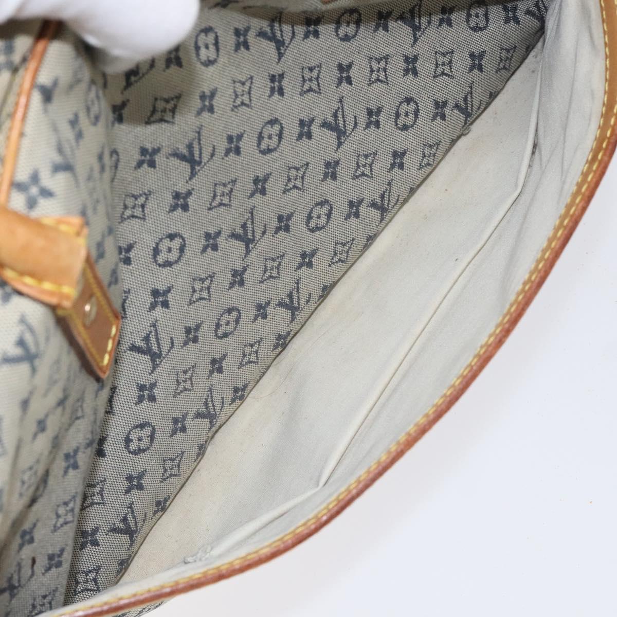 LOUIS VUITTON Monogram Mini Marie Hand Bag Blue M92003 LV Auth ti3219