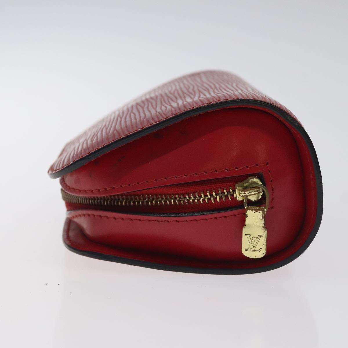 LOUIS VUITTON Epi Dauphine PM Pouch Castilian Red M48447 LV Auth ti3225
