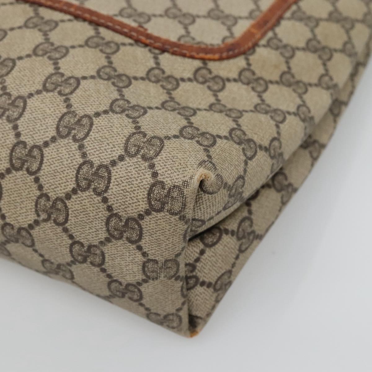 GUCCI GG Supreme Web Sherry Line Tote Bag PVC Beige Gold 39 002 4487 Auth ti3236
