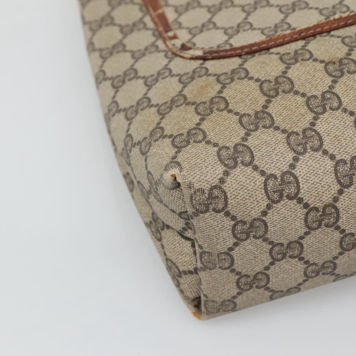 GUCCI GG Supreme Web Sherry Line Tote Bag PVC Beige Gold 39 002 4487 Auth ti3236