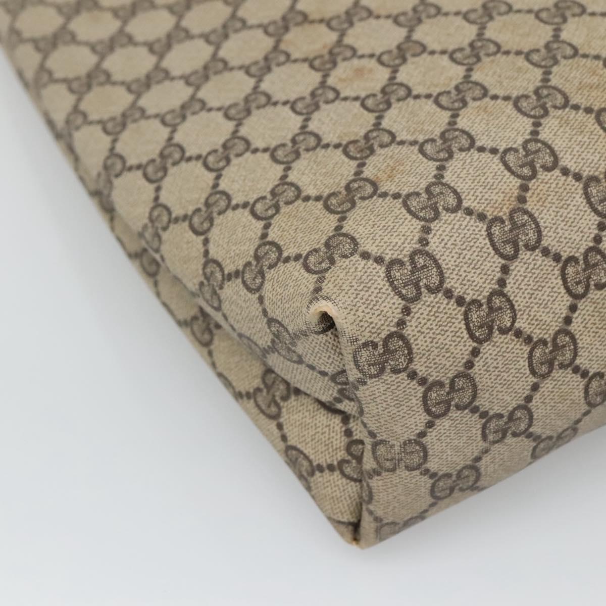 GUCCI GG Supreme Web Sherry Line Tote Bag PVC Beige Gold 39 002 4487 Auth ti3236