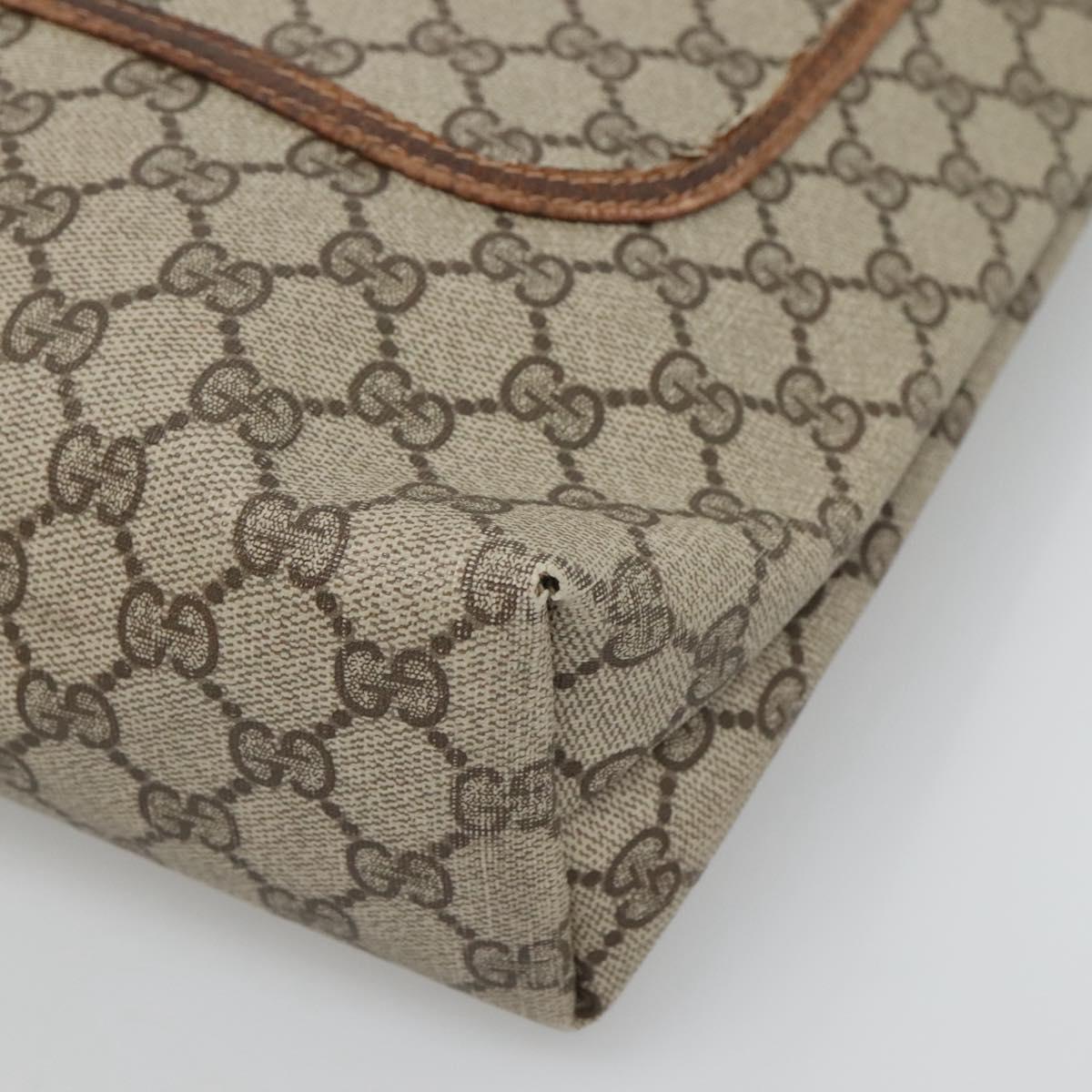 GUCCI GG Supreme Web Sherry Line Tote Bag PVC Beige Gold 39 002 4487 Auth ti3237