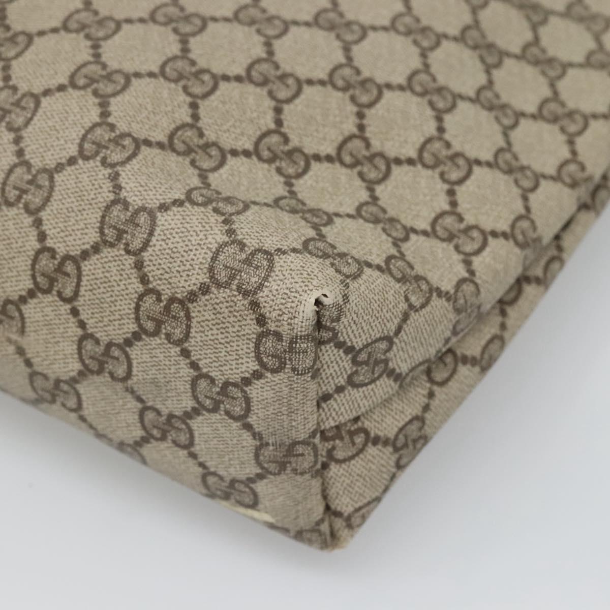 GUCCI GG Supreme Web Sherry Line Tote Bag PVC Beige Gold 39 002 4487 Auth ti3237