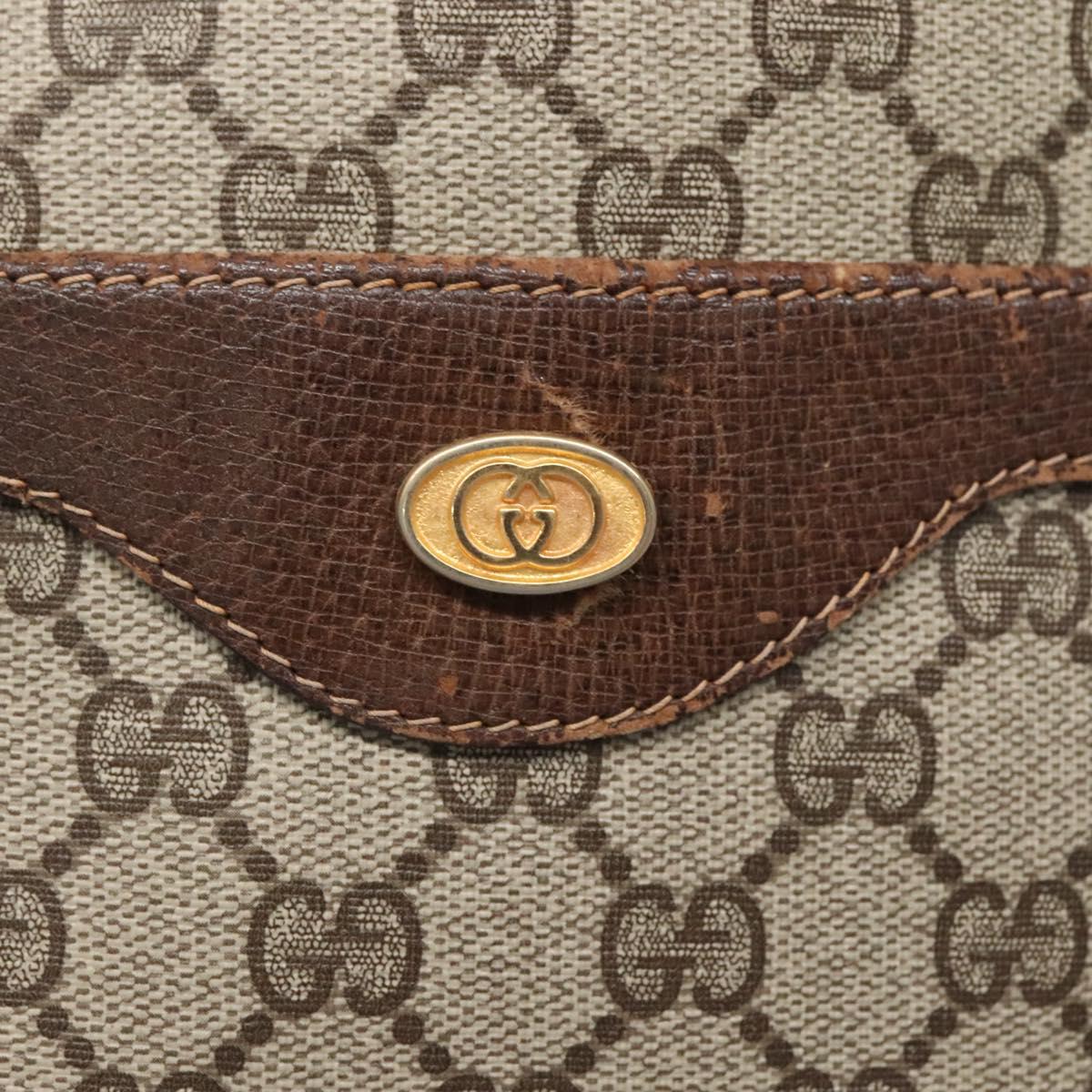 GUCCI GG Supreme Web Sherry Line Tote Bag PVC Beige Gold 39 002 4487 Auth ti3237