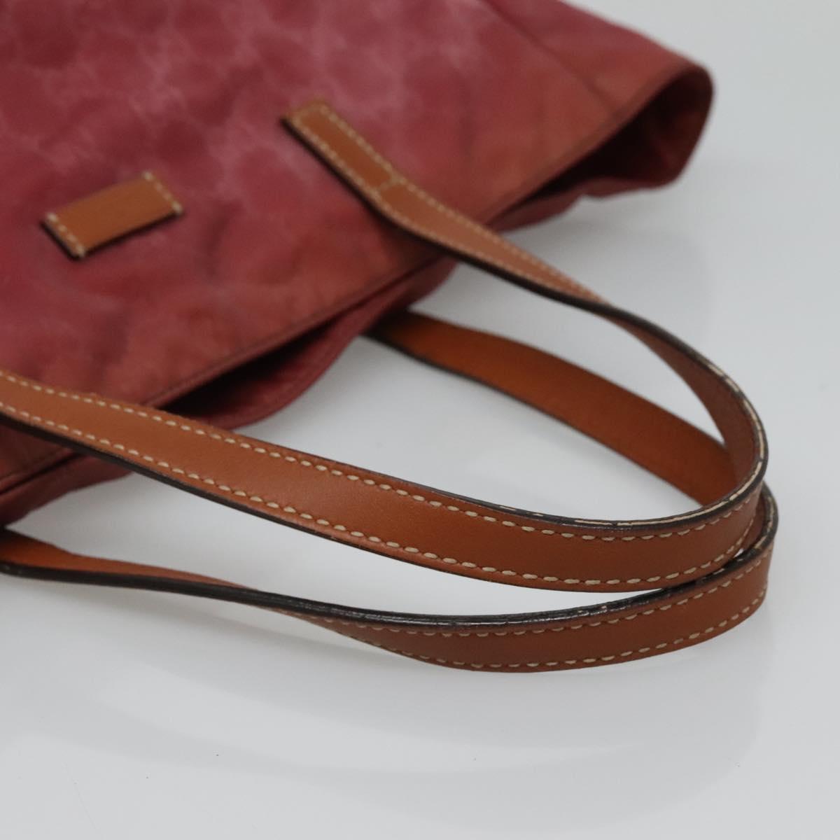 GUCCI GG Canvas Tote Bag Nylon Pink Silver 282439 Auth ti3238