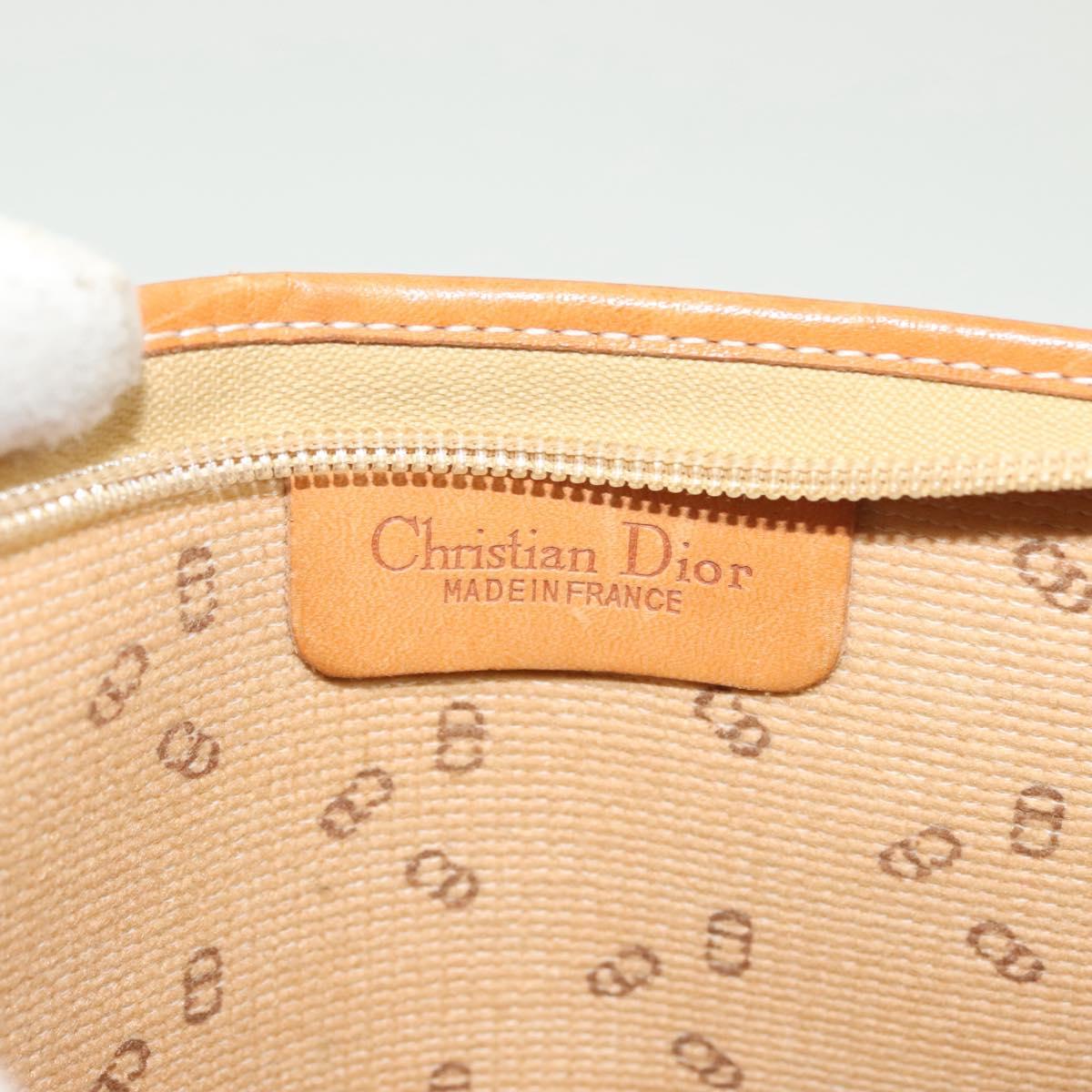 Christian Dior Clutch Bag PVC Black Gold Auth ti3240