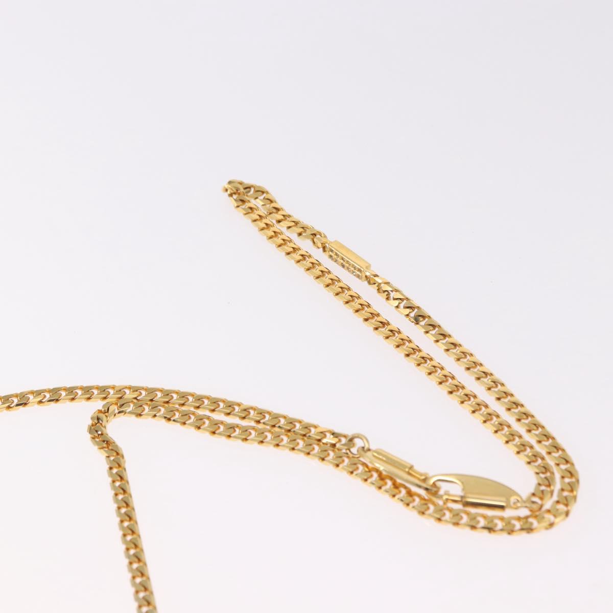 BALLY Chain Shoulder Bag Patent Leather Yellow Gold Auth ti3256