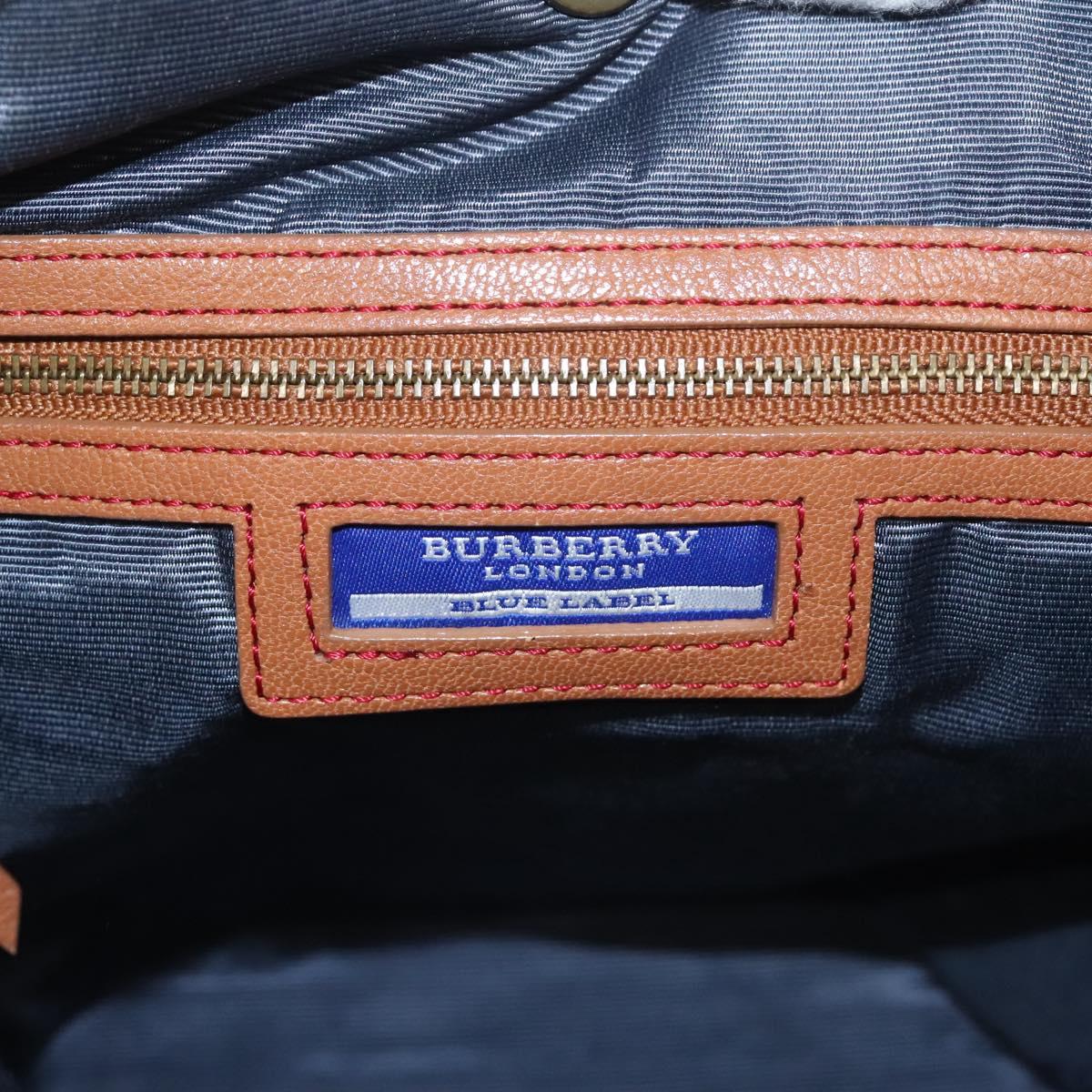 BURBERRY Blue Label Tote Bag Pile Beige Auth ti3259