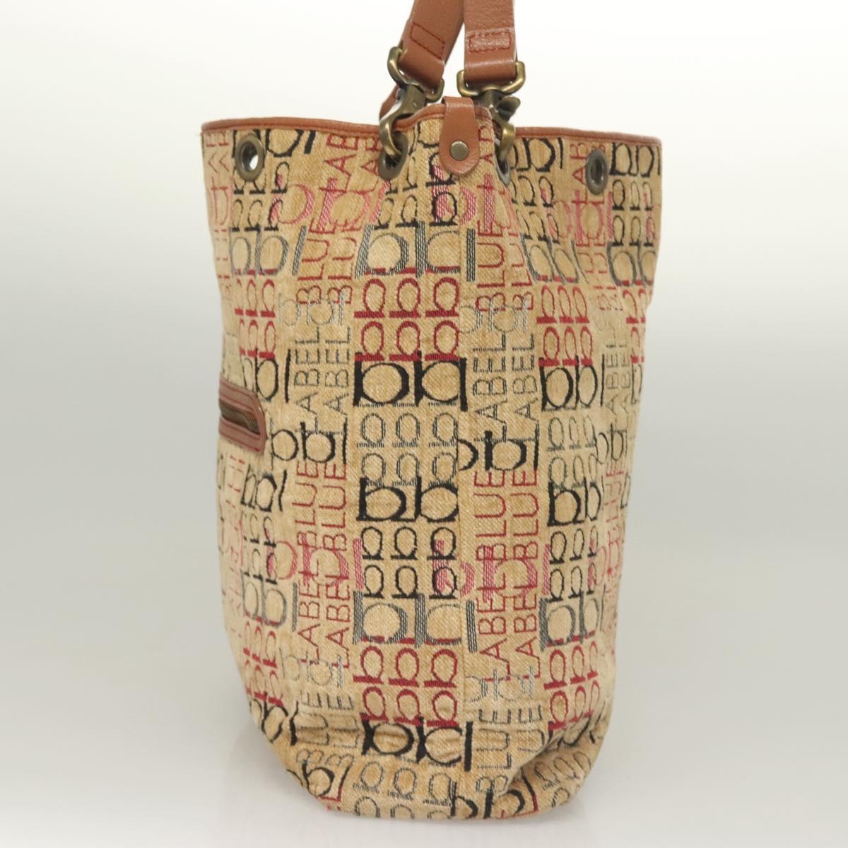BURBERRY Blue Label Tote Bag Pile Beige Auth ti3259