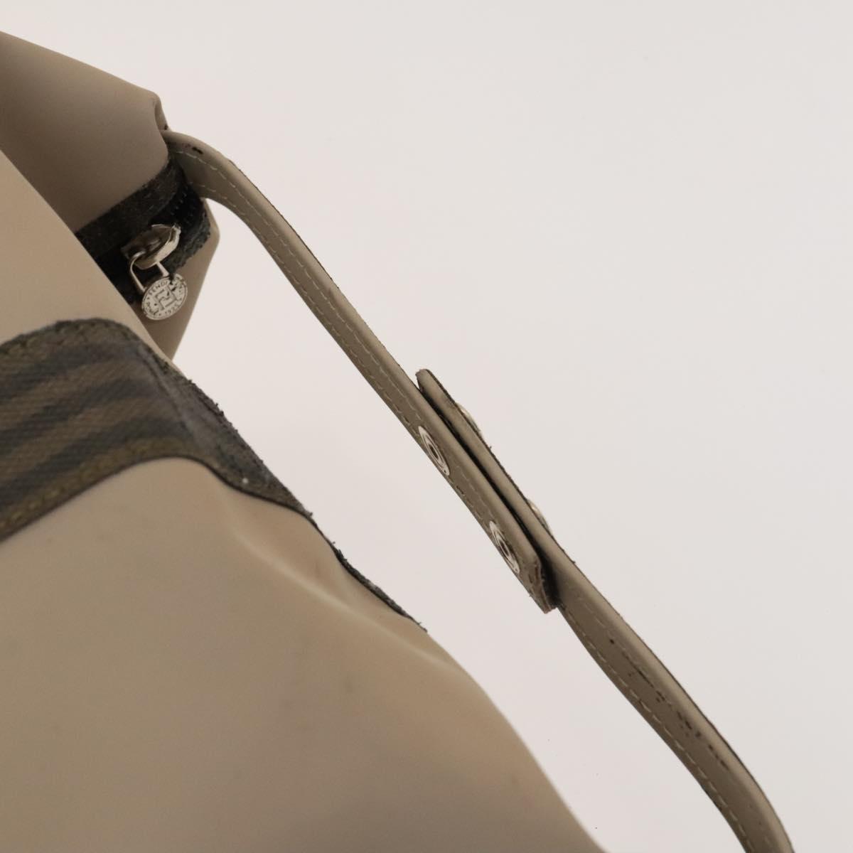 BALLY Fendi Hand Bag PVC Enamel 3Set Black Brown Auth ti3268