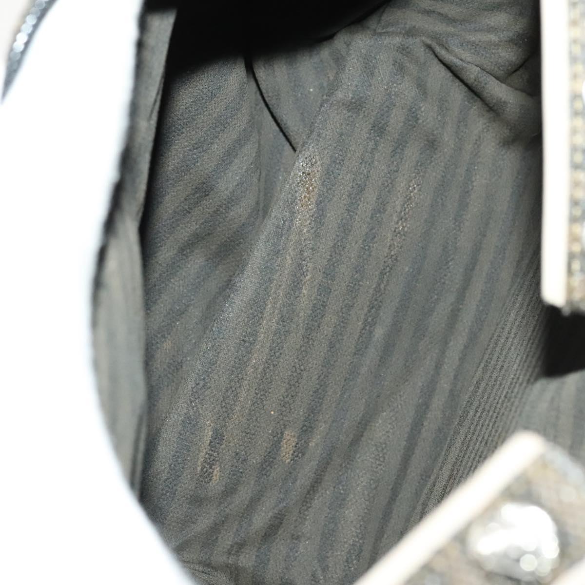 BALLY Fendi Hand Bag PVC Enamel 3Set Black Brown Auth ti3268