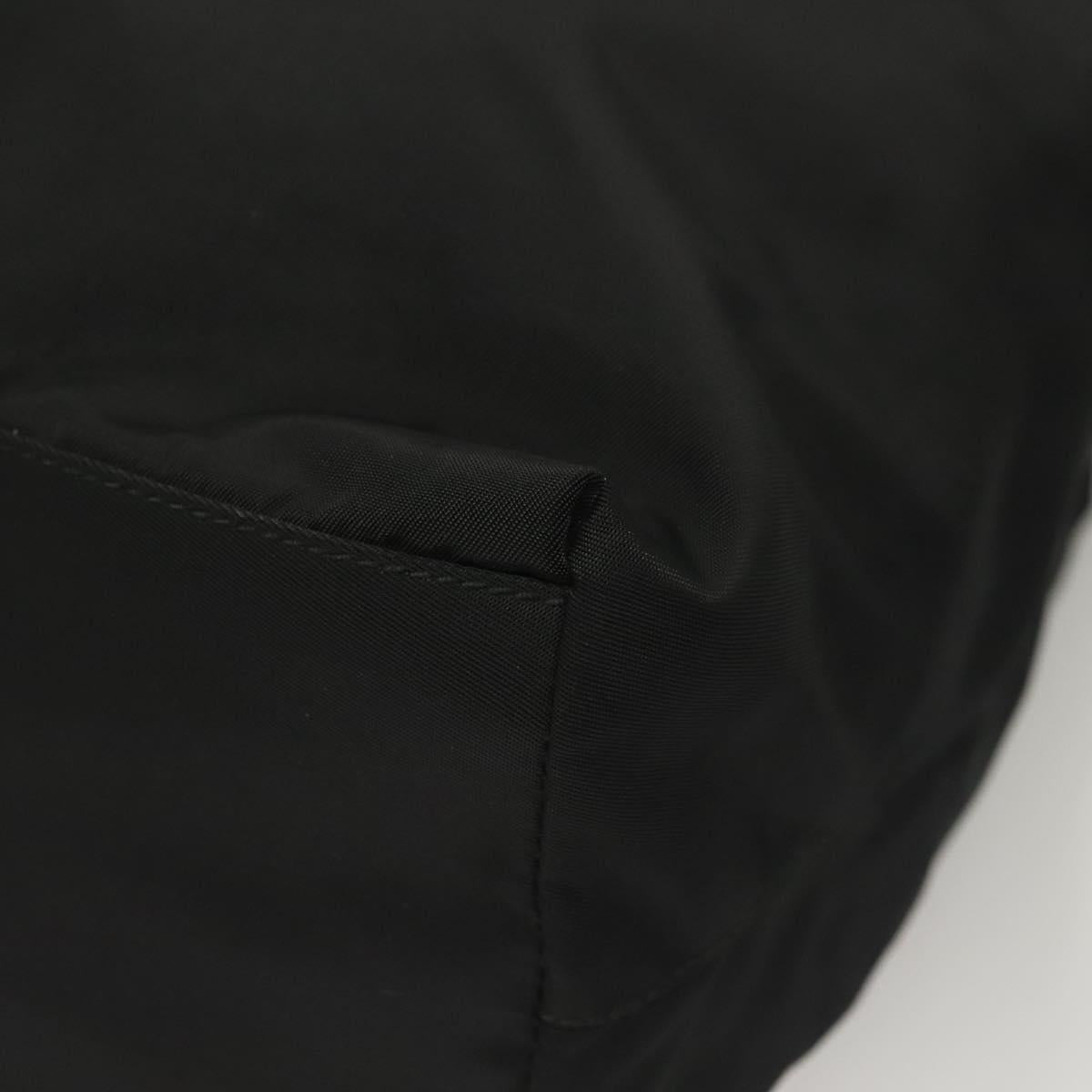 PRADA Hand Bag Nylon Black Silver Auth ti3274