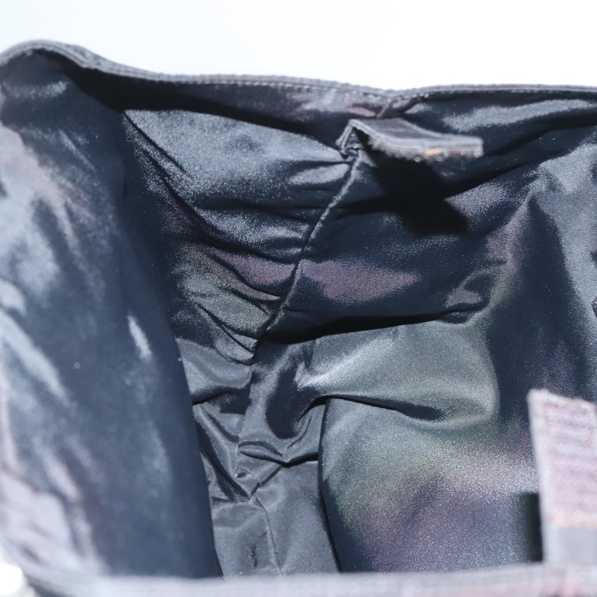 PRADA Hand Bag Nylon Black Silver Auth ti3274