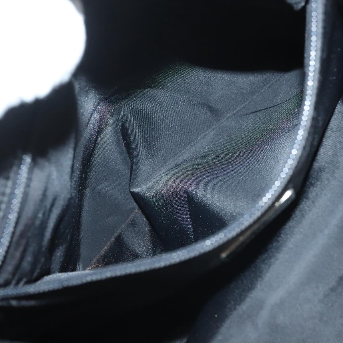 PRADA Hand Bag Nylon Black Silver Auth ti3274