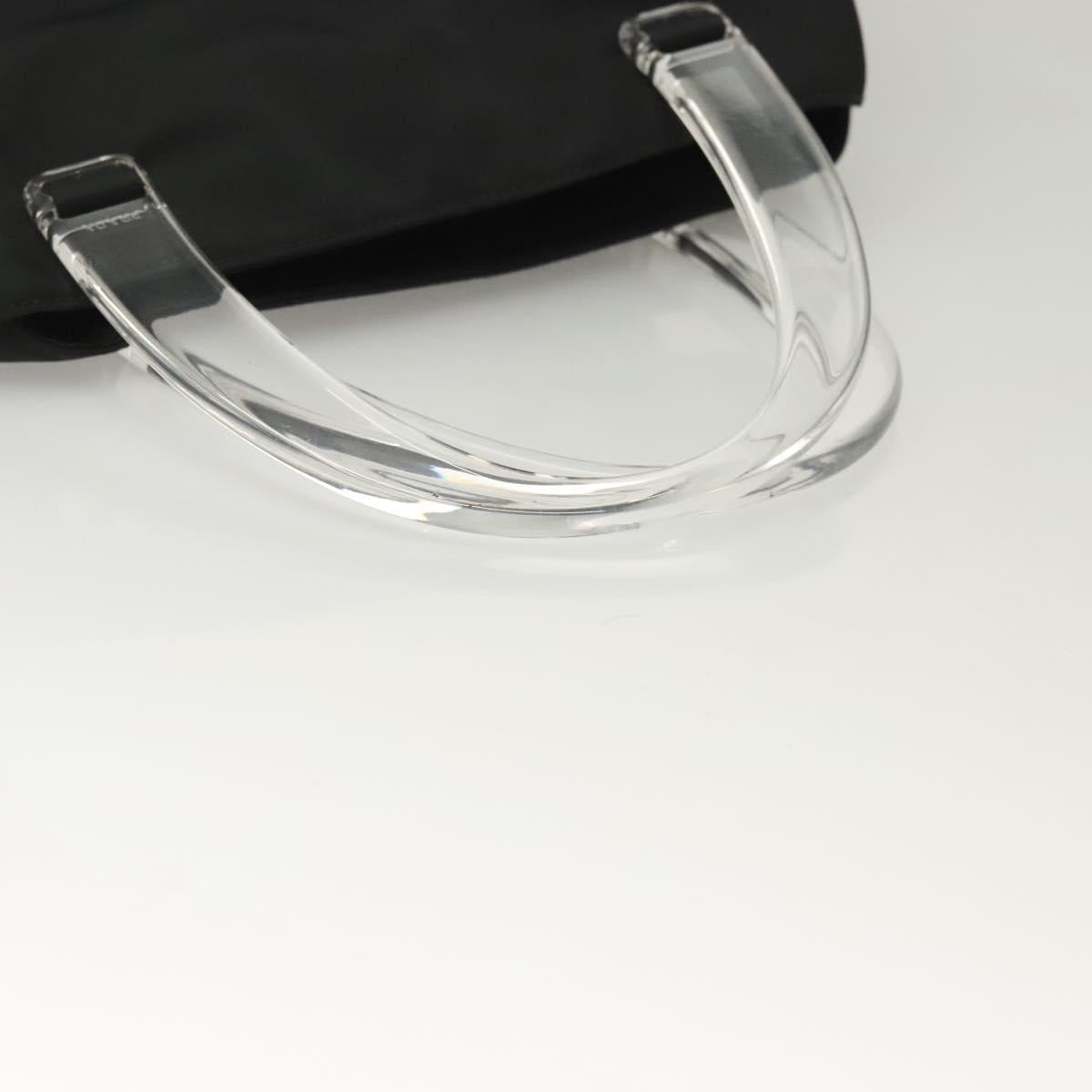 PRADA Hand Bag Nylon Black Silver Auth ti3274