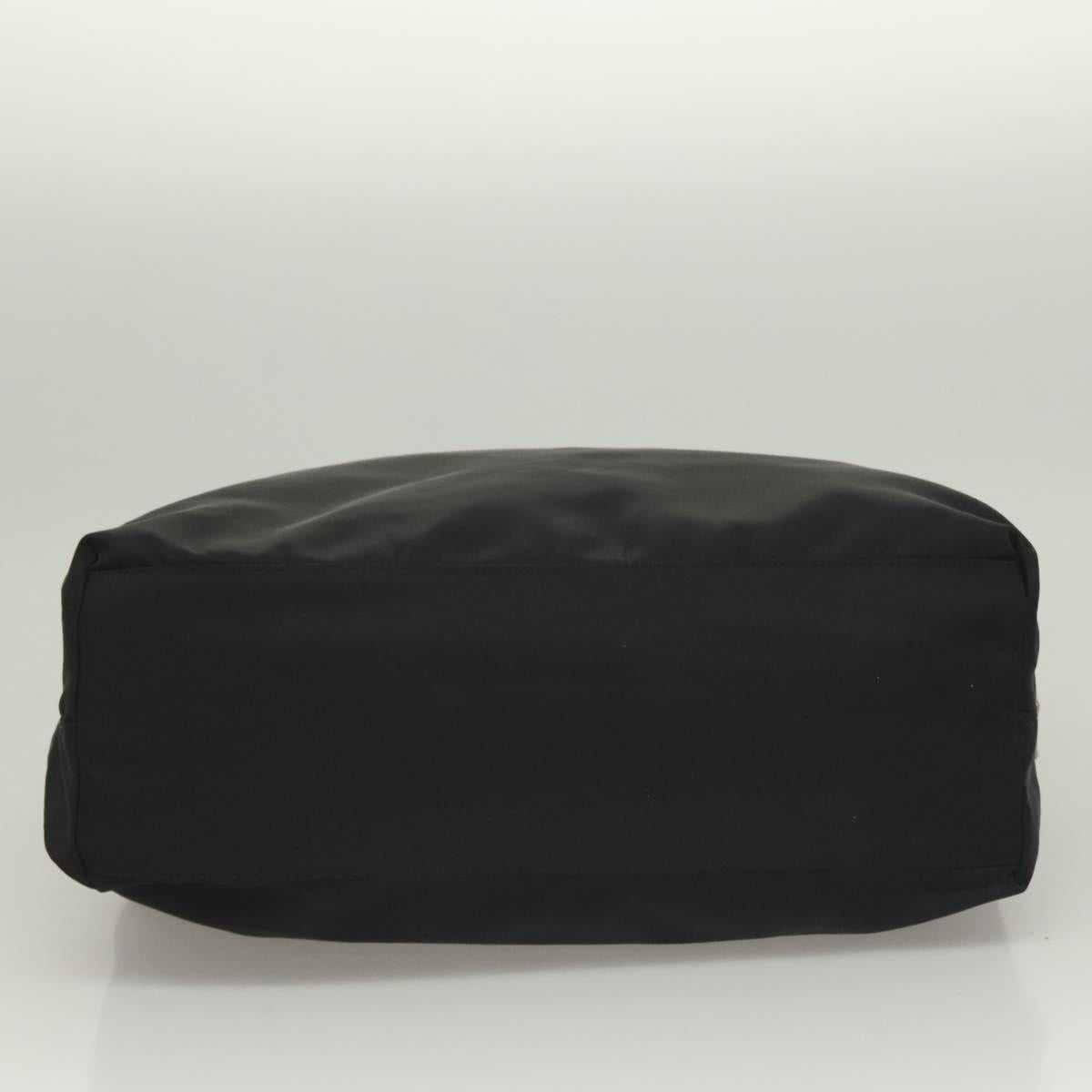 PRADA Hand Bag Nylon Black Silver Auth ti3274