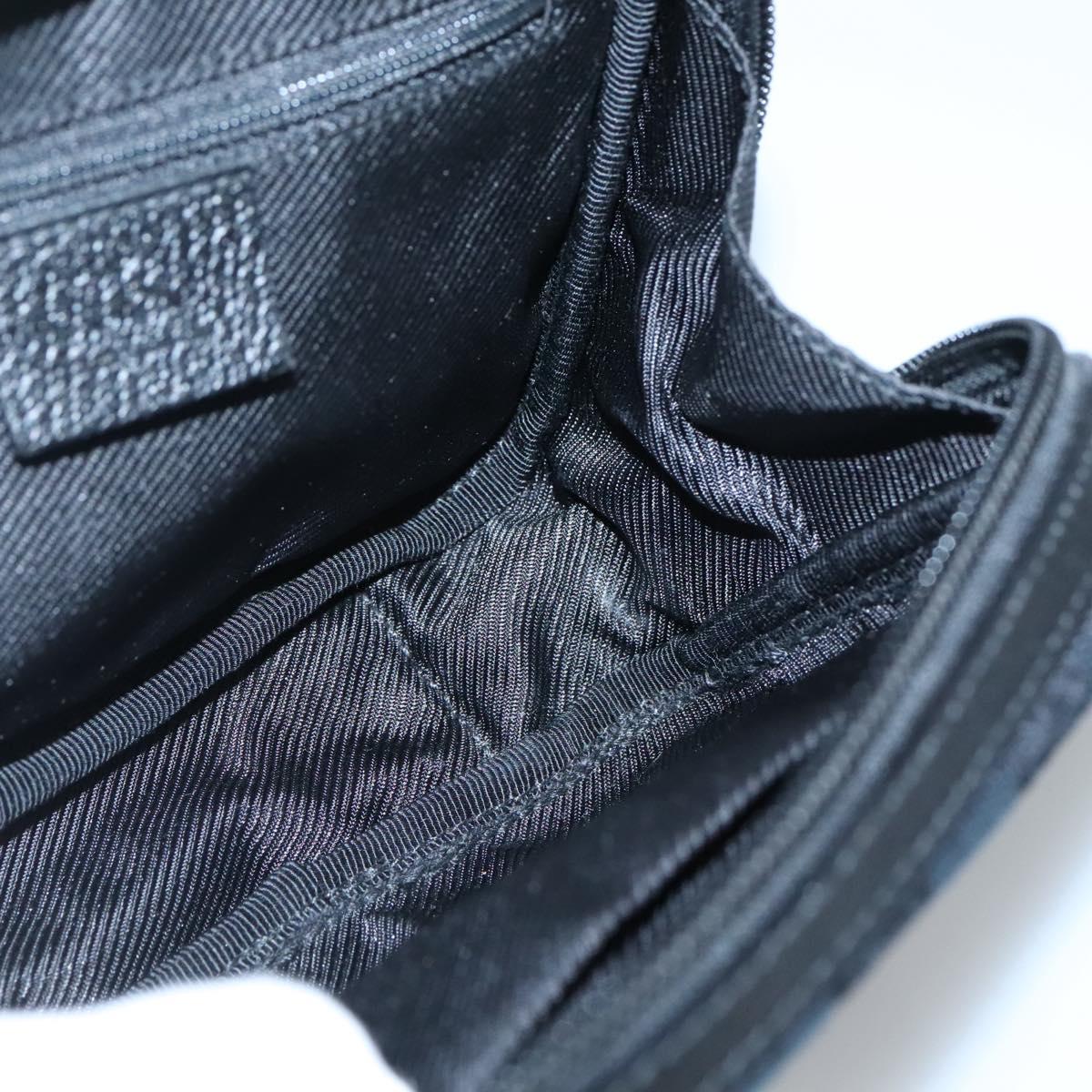 GUCCI GG Canvas Pouch Black 153129 Auth ti3305