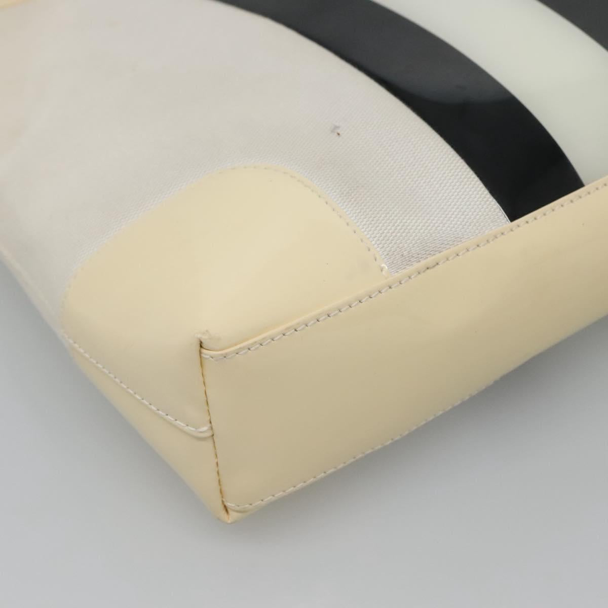 GUCCI Shoulder Bag Canvas White Gold 001 4231 Auth ti3314