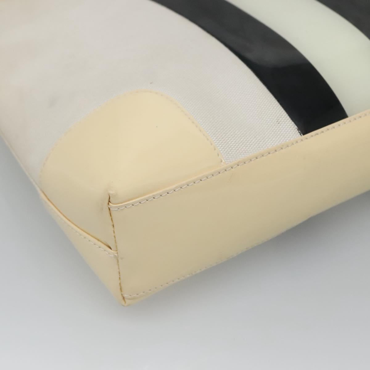 GUCCI Shoulder Bag Canvas White Gold 001 4231 Auth ti3314