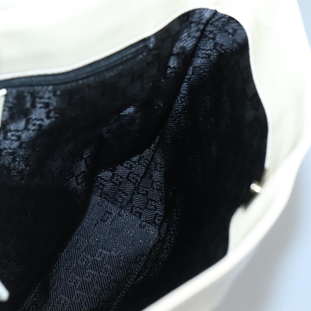 GUCCI Shoulder Bag Canvas White Gold 001 4231 Auth ti3314