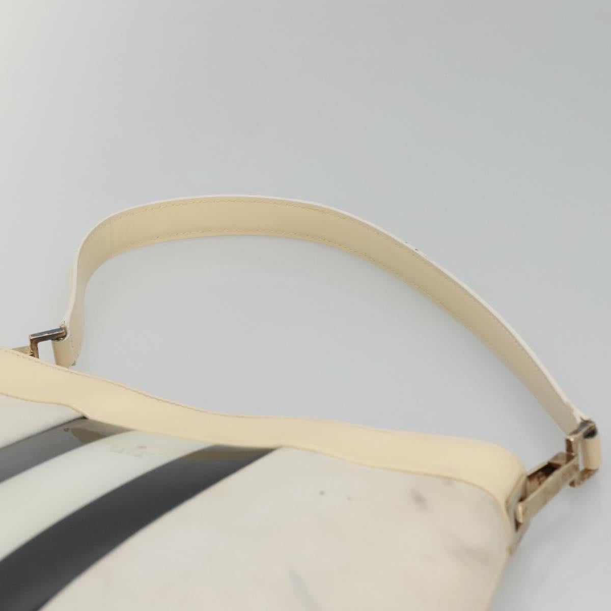 GUCCI Shoulder Bag Canvas White Gold 001 4231 Auth ti3314