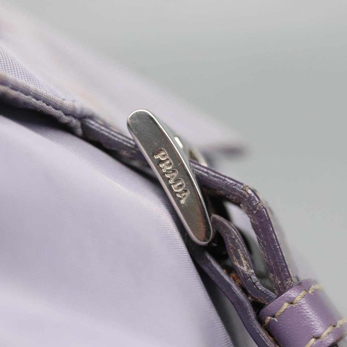 PRADA Shoulder Bag Nylon Purple Silver Auth ti3319