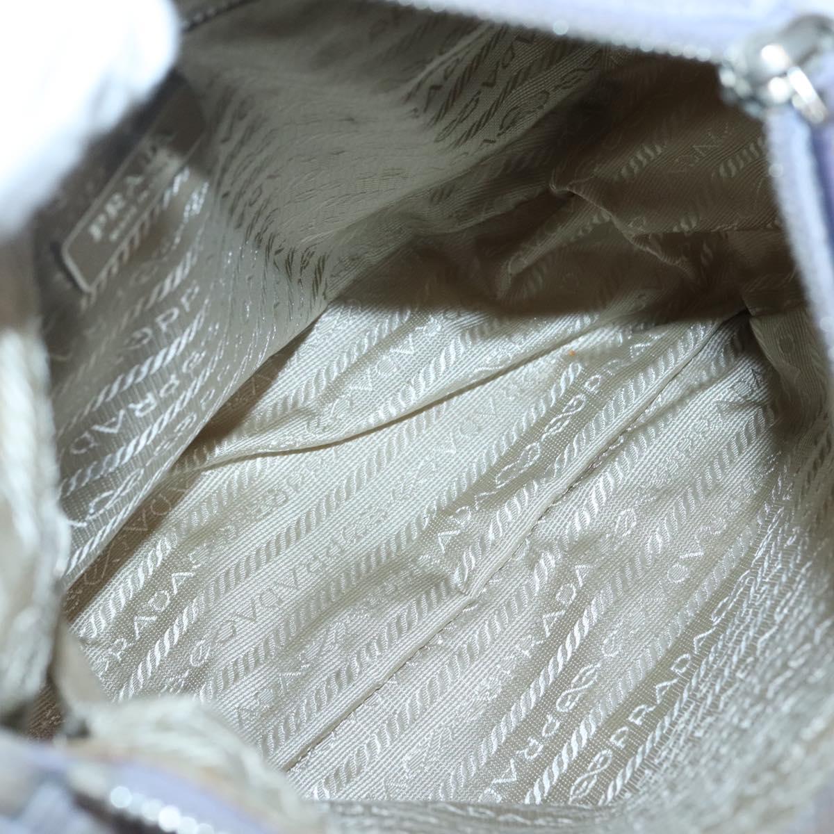 PRADA Shoulder Bag Nylon Purple Silver Auth ti3319