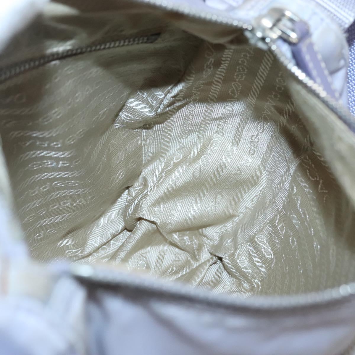 PRADA Shoulder Bag Nylon Purple Silver Auth ti3319