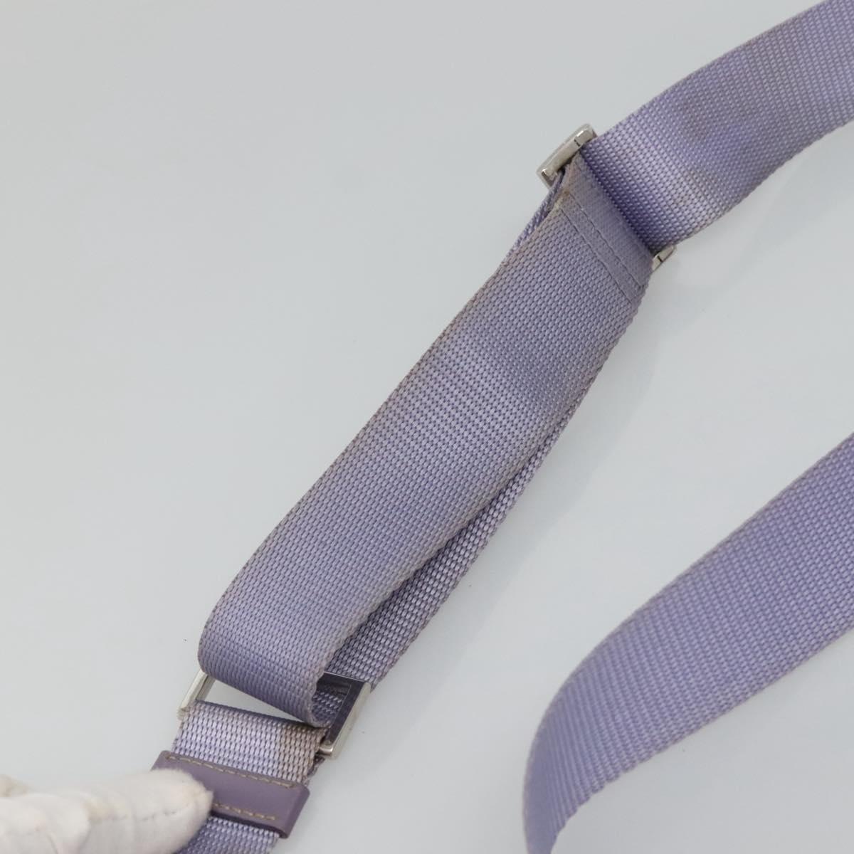 PRADA Shoulder Bag Nylon Purple Silver Auth ti3319