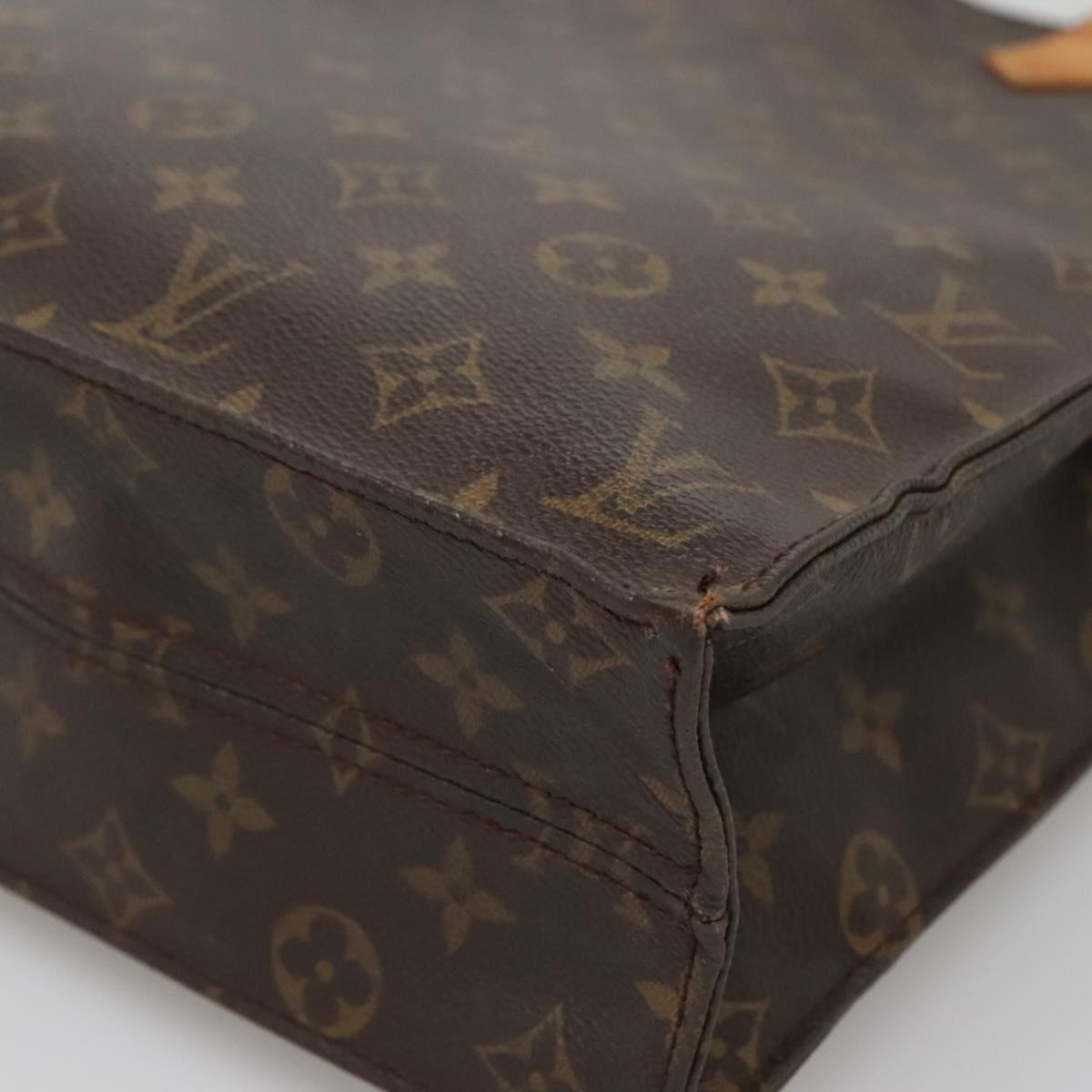 LOUIS VUITTON Monogram Sac Plat Hand Bag M51140 LV Auth ti3335