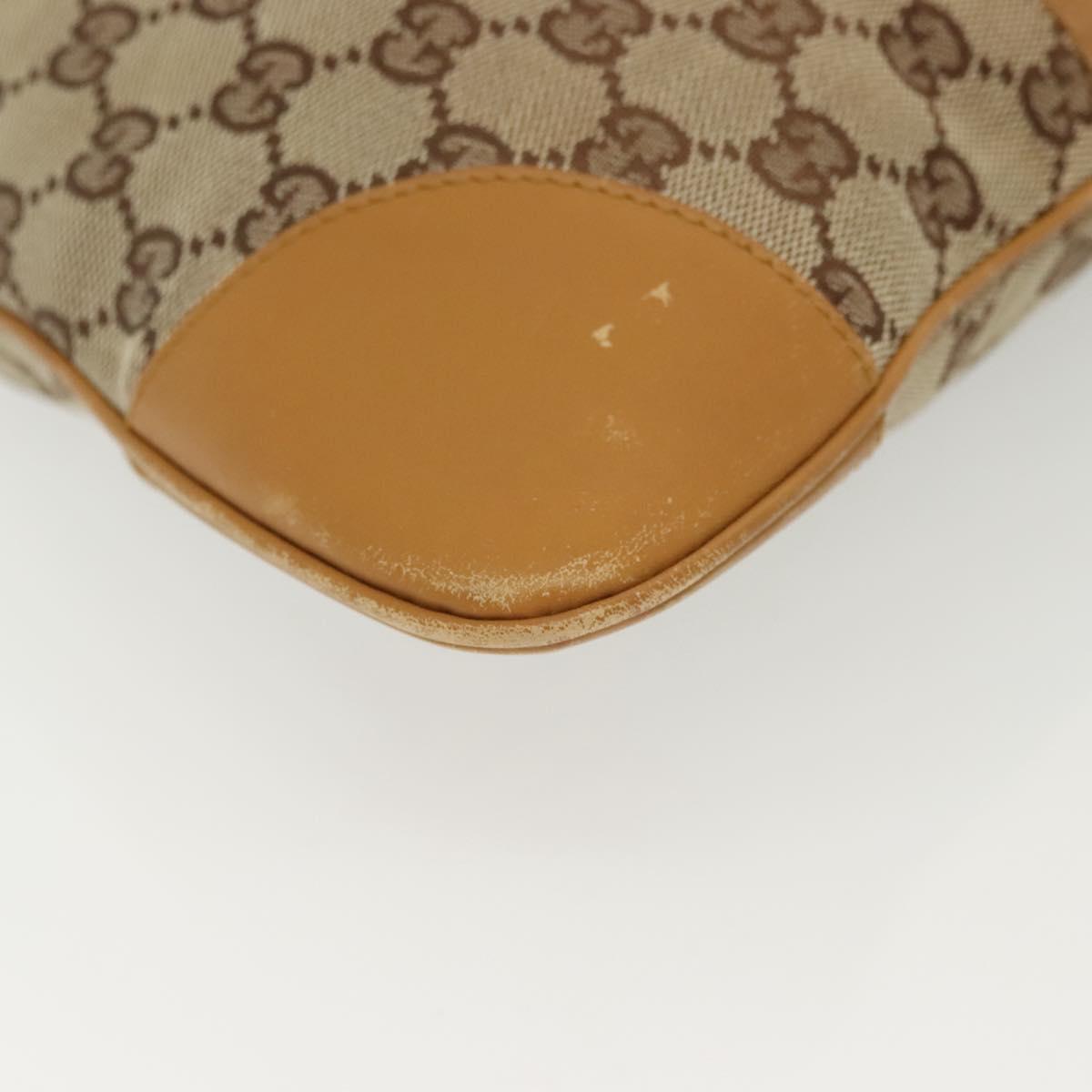 GUCCI GG Canvas Sherry Line Jackie Shoulder Bag Beige Gold 001 4057 Auth ti3339