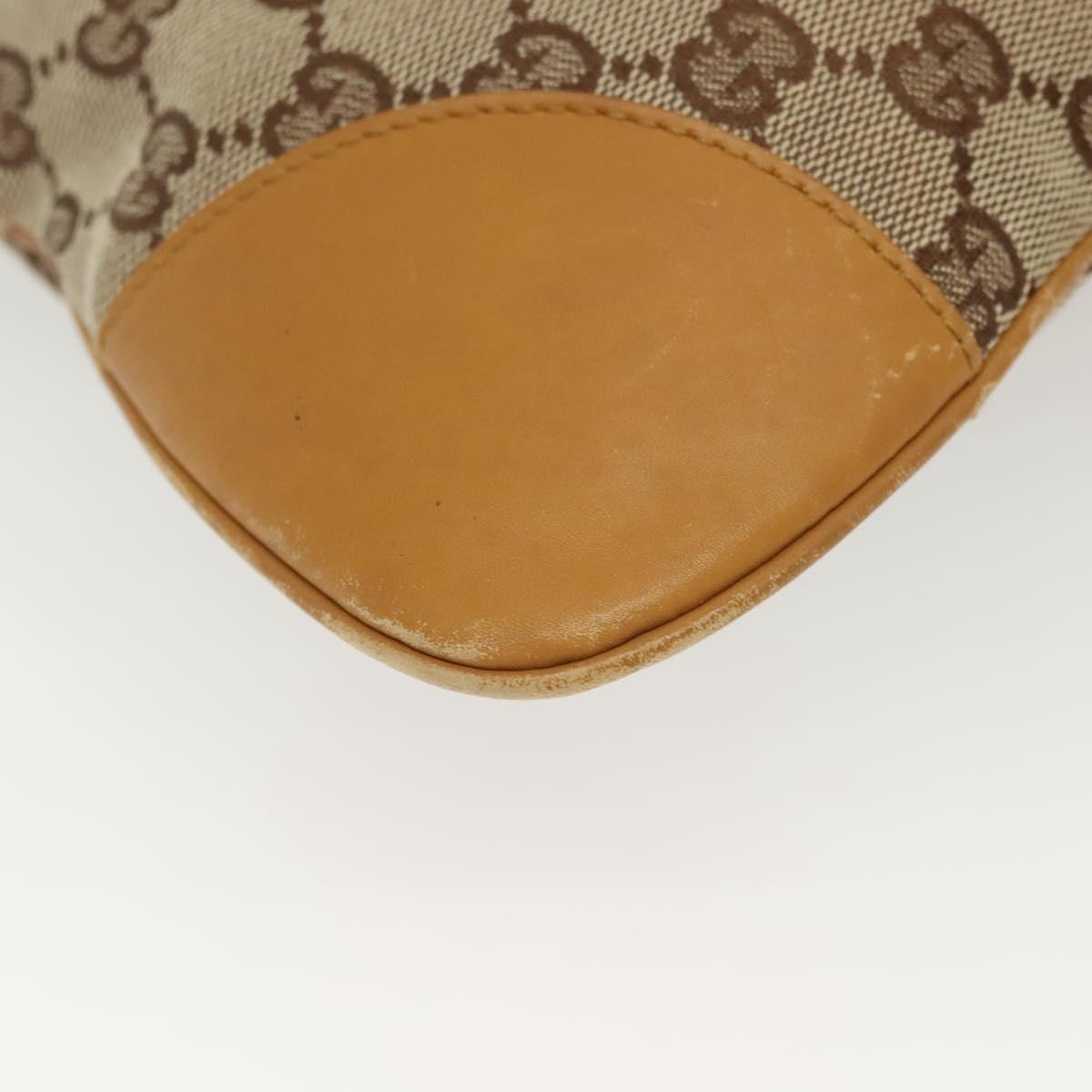 GUCCI GG Canvas Sherry Line Jackie Shoulder Bag Beige Gold 001 4057 Auth ti3339