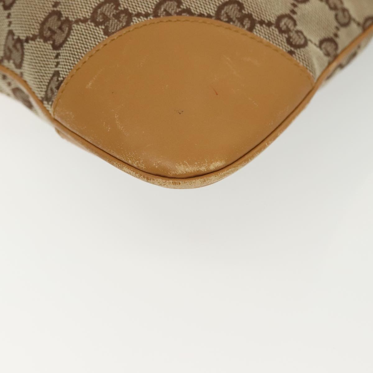 GUCCI GG Canvas Sherry Line Jackie Shoulder Bag Beige Gold 001 4057 Auth ti3339